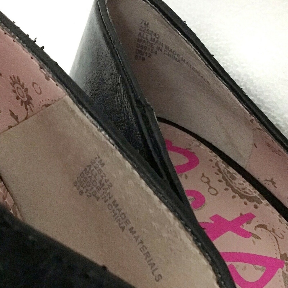 Betseyville Sequin Glitter Platform Heels Black 7 - Picture 7 of 7